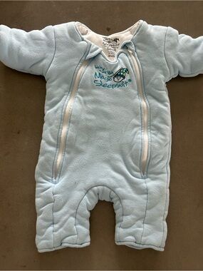 Baby Merlin’s Magic Sleepsuit Light Blue Baby EUC WYKYK